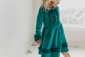 Solid Teal Dress