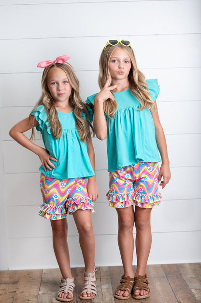 Sophia Bright Wave Short Set