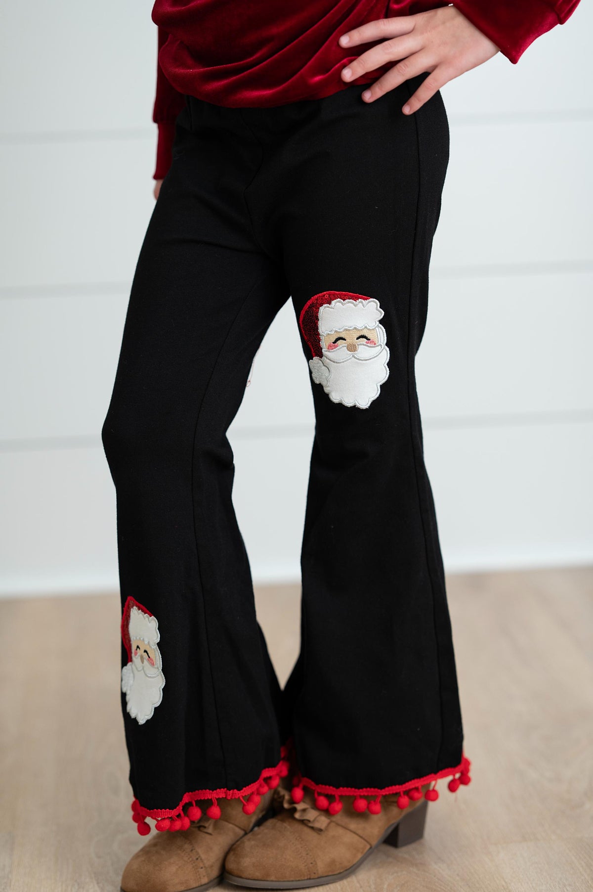 Sparkling Bow Santa Pant Set