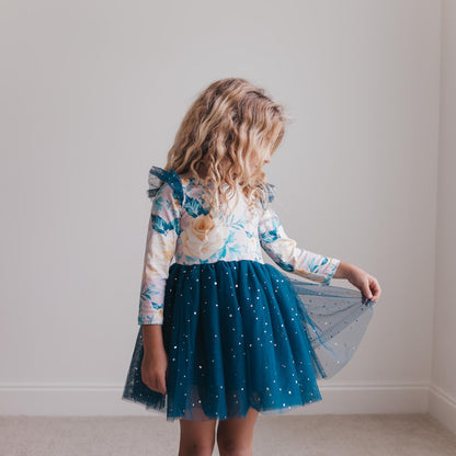 Teal Tulle Dress