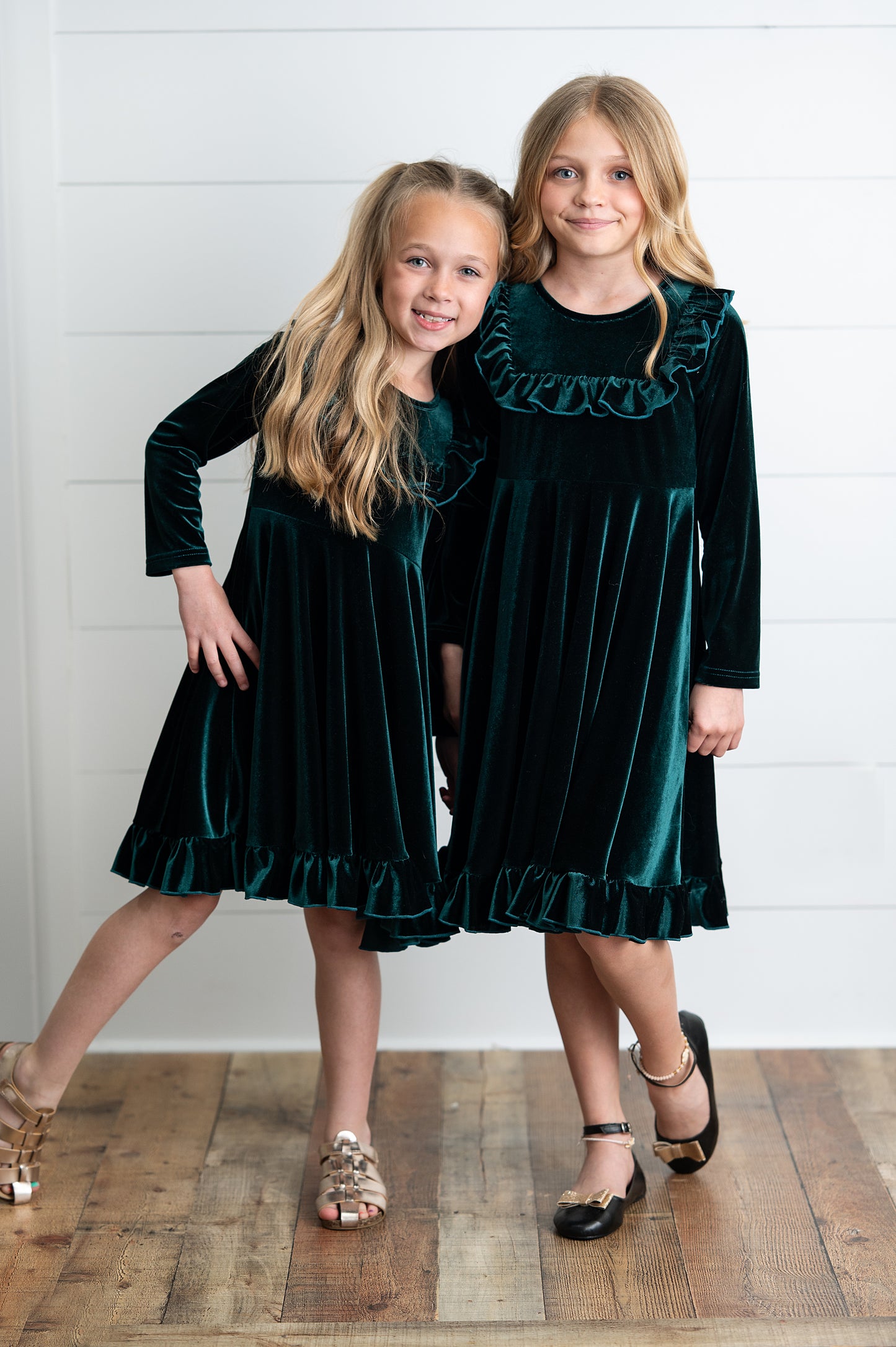 Emerald Green Velvet Dress