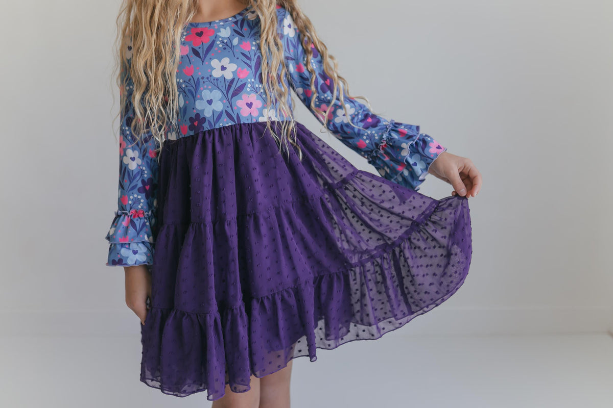 Zoey Plum Swiss Dot Twirl Dress