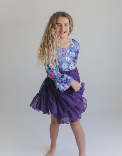 Zoey Plum Swiss Dot Twirl Dress