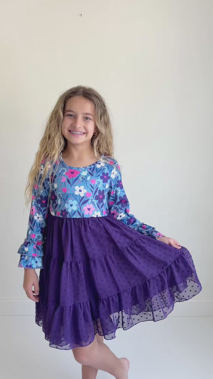 Zoey Plum Swiss Dot Twirl Dress