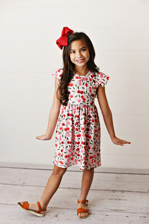 Cherry Flutter Dress