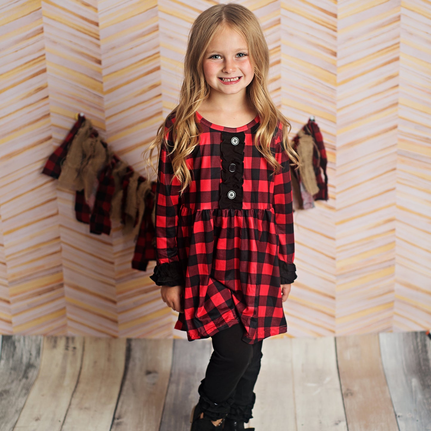 Red Buffalo Check w/ Leggings Set