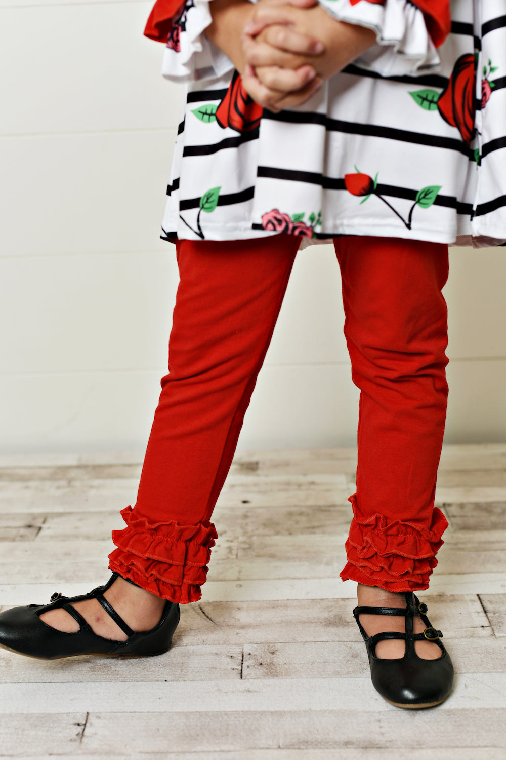 Red/Black Stripe Tunic Set