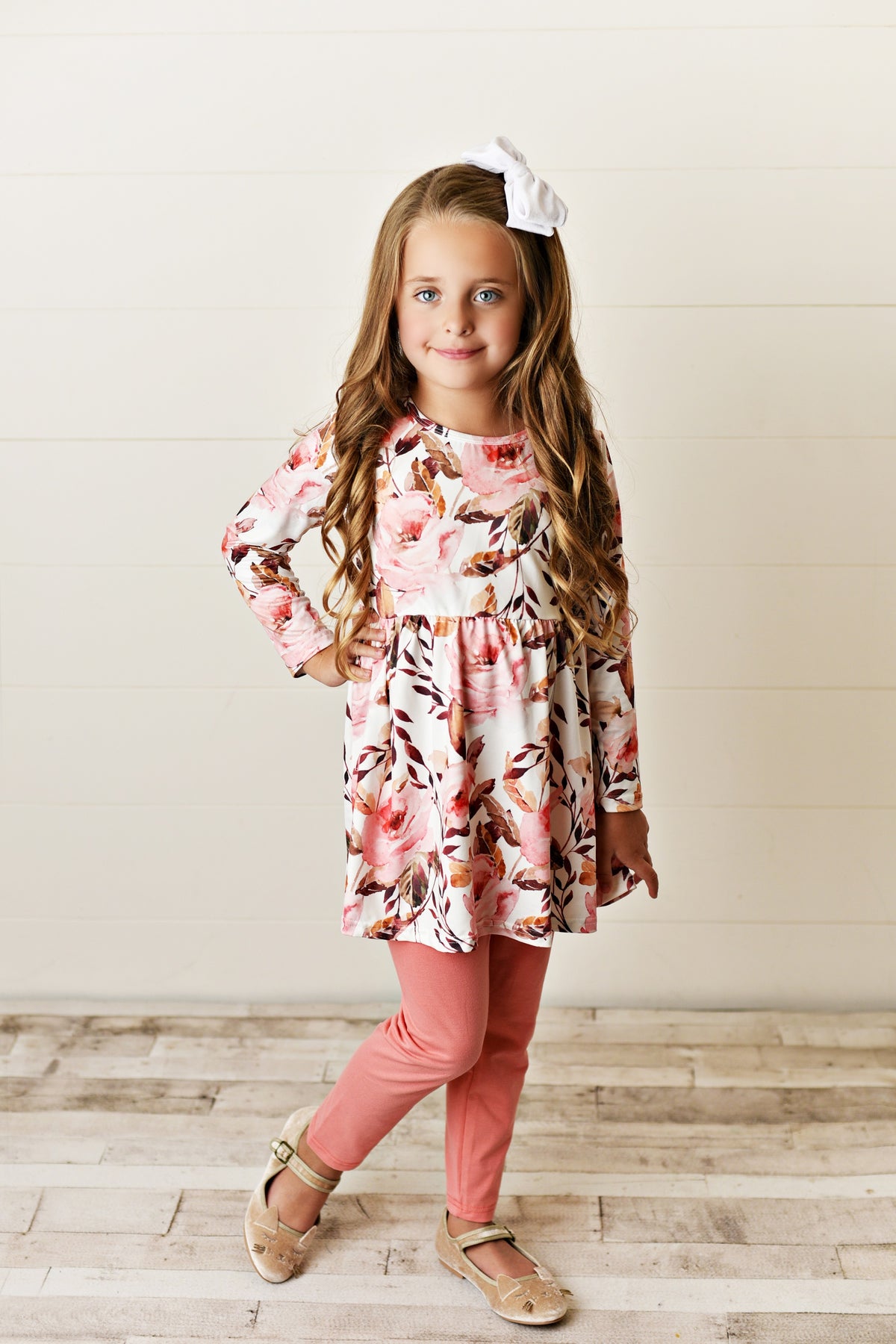 Rose Coral Pants Set