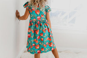 Strawberry Flutter Dress