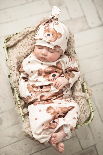 Teddy Bear Baby Gown