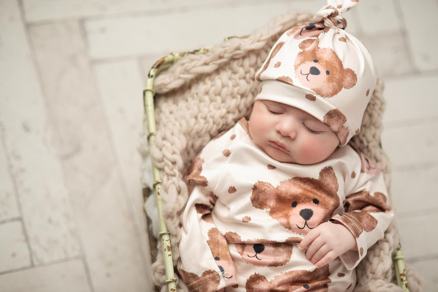 Teddy Bear Baby Gown