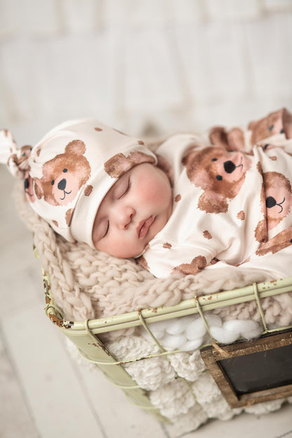 Teddy Bear Baby Gown