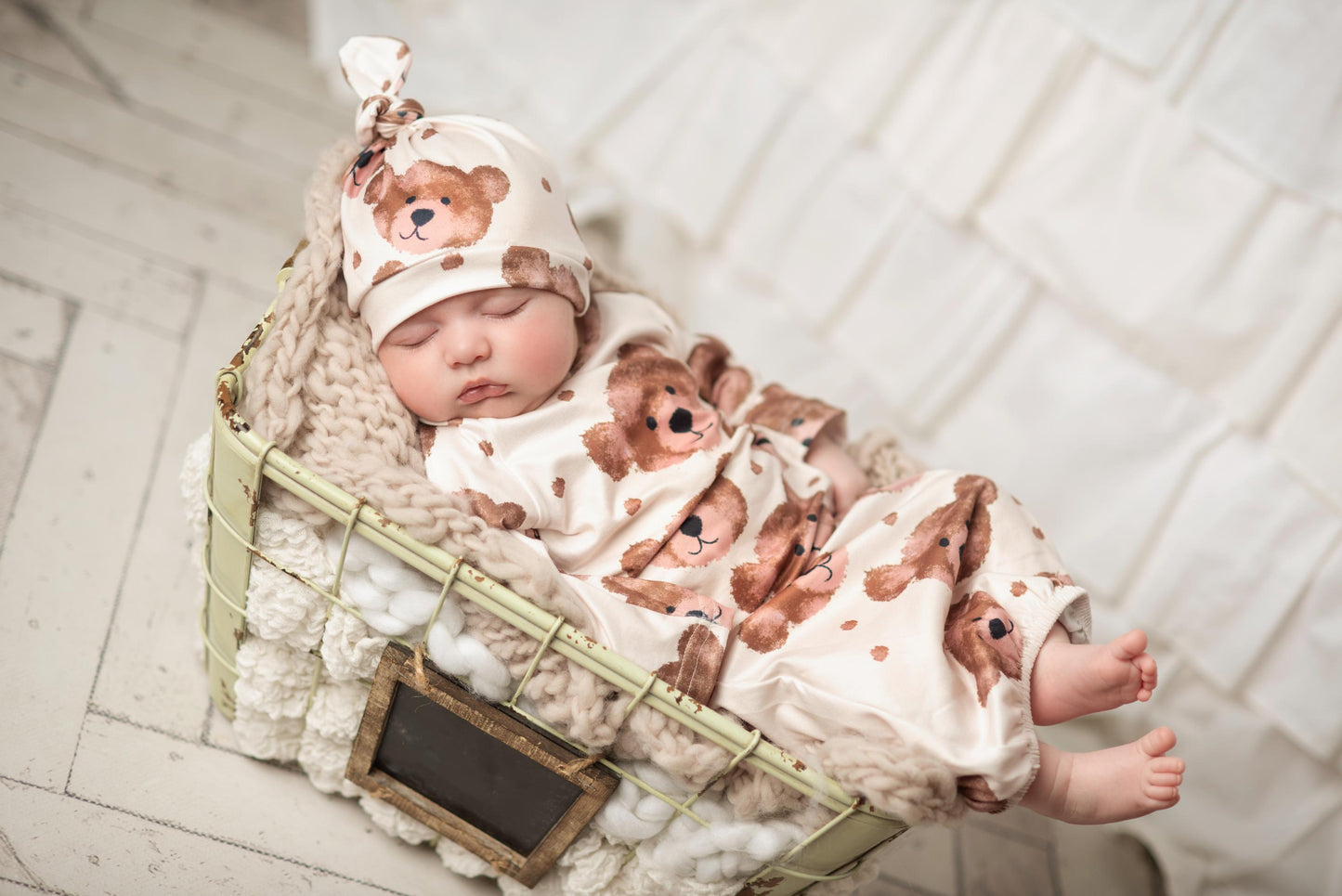 Teddy Bear Baby Gown